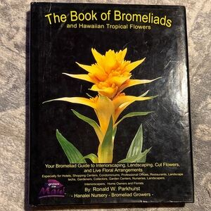 The Book of Bromeliads by Ronald W. Parkhurst - Black and Yellow Cover